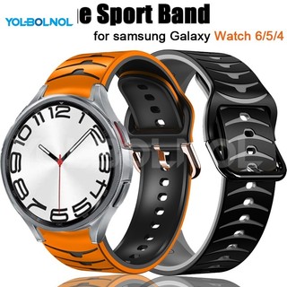 SAMSUNG No Gaps 矽膠錶帶適用於三星 Galaxy Watch 6 Classic 47mm 43mm 4