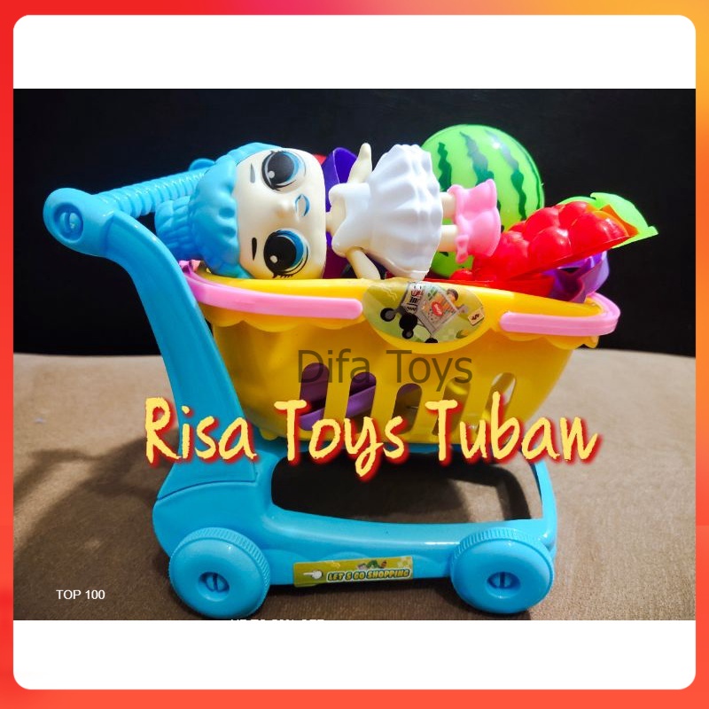 Dt Toys LOL 娃娃手推車玩具和切水果