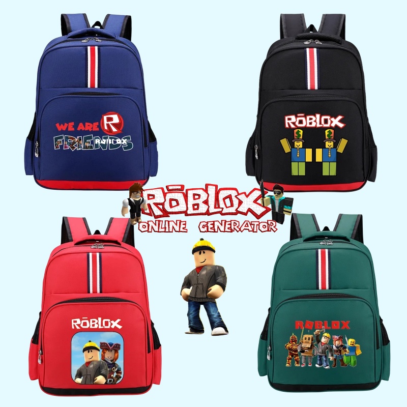 【現貨】Roblox卡通遊戲動漫周邊彩色背包運動時尚旅行大容量生日禮物