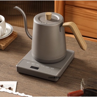 【現貨】家用燒水壺 可調溫度電熱水壺 溫控加熱水瓶 不鏽鋼鵝頸茶壺800ml 電熱咖啡壺 茶壺