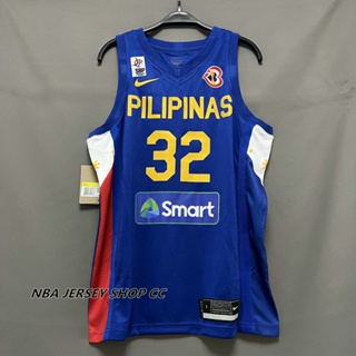 男士全新原創 Gilas Pilipinas #32 賈斯汀·布朗利球衣藍色熱壓 H