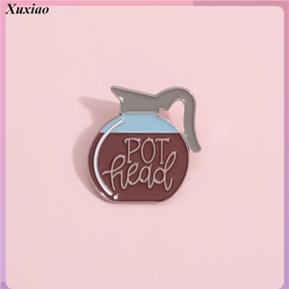 創意咖啡壺琺瑯別針茶具琺瑯胸針紀念品金屬徽章送給朋友