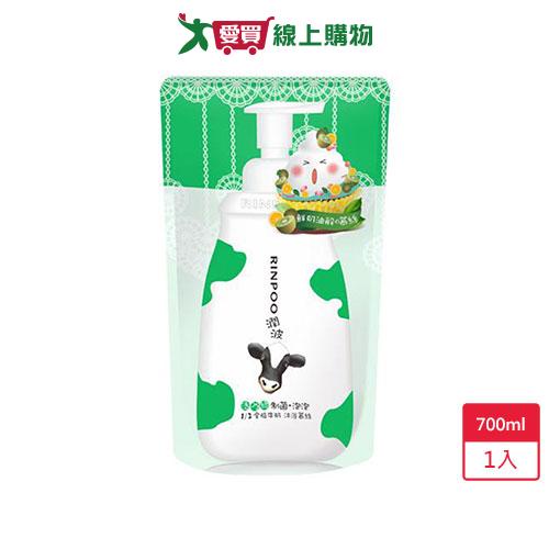 潤波1/2全脂奶制菌沐浴慕絲補充包700ml【愛買】