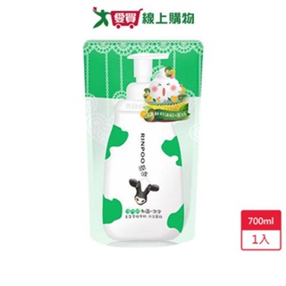 潤波1/2全脂奶制菌沐浴慕絲補充包700ml【愛買】