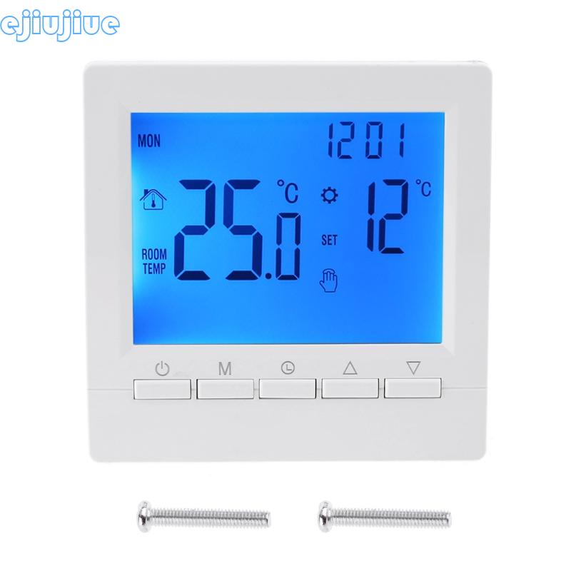 Cc 可調節地暖恆溫器,用於智能加熱控制器溫度控制面板,帶 LCD 屏幕顯示 Du