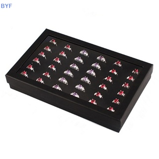 [BYF] 耳環盒展示 36 槽珠寶收納盒托盤戒指盒收納時尚
