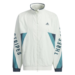 Adidas Word WOV JKT IS5148 男女 立領 外套 風衣 運動 訓練 休閒 慢跑 寬鬆 白 藍綠