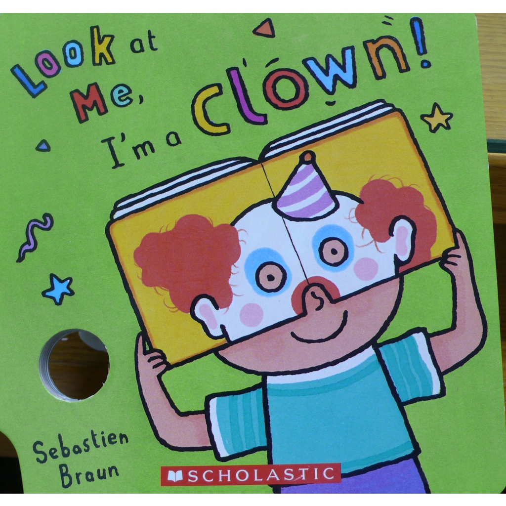 Look At Me Mask Book: I'm A Clown!(硬頁書)/Sebastian Braun【禮筑外文書店】