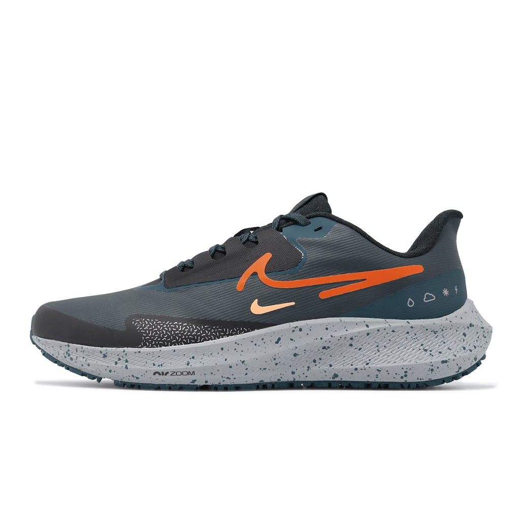 Nike 慢跑鞋 Air Zoom Pegasus 39 Shield 綠 橘 防潑水 男鞋 機能 DO7625-300