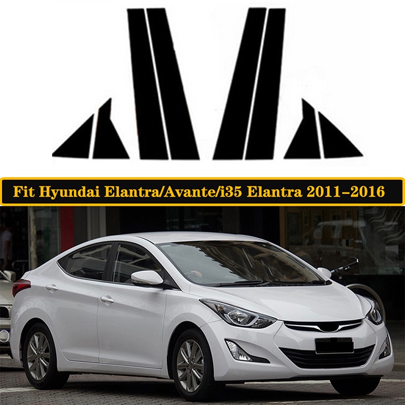 HYUNDAI 新的!! 適合現代伊蘭特 / Avante / i35 Elantra 的車門窗柱貼紙