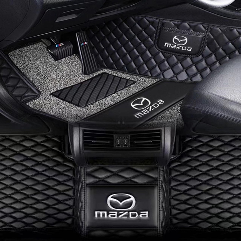 〈曉芳推薦〉馬自達皮革腳踏墊Mazda CX3 CX5 馬2 馬3 馬6  CX8 CX30 MX5全包圍汽車腳墊