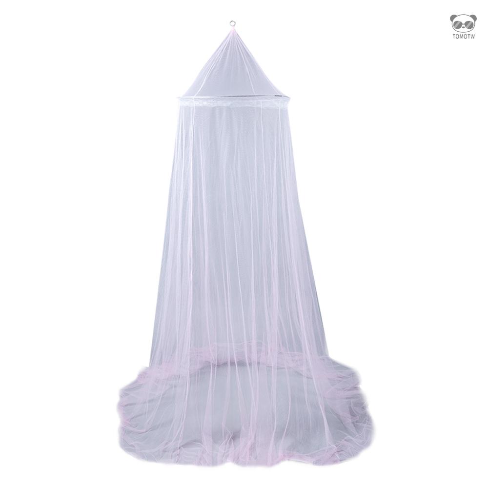 蚊帳 吊掛圓頂 單人床 吊床 嬰兒床戶外室內 滌綸蚊帳 60*250*850cm 通用尺寸 淺粉色