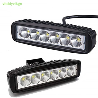 Vhdd 18W 6 LED 汽車 LED 工作燈 DRL 聚光燈高亮防水汽車越野 SUV 卡車頭燈行車燈 12V TW