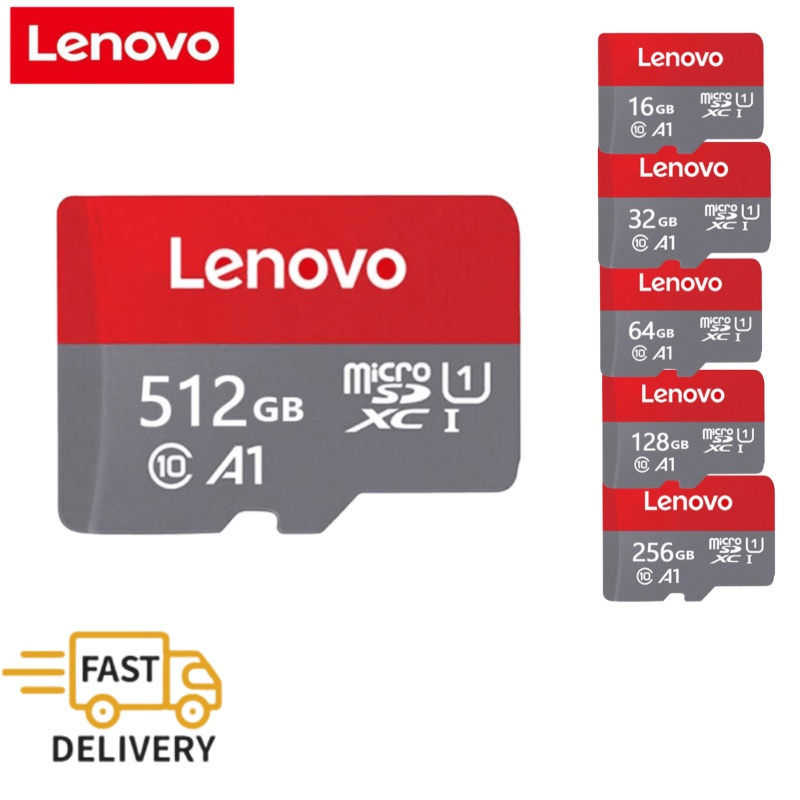 LENOVO 【24小時發貨】聯想512GB微型存儲卡128GB 32gb 64GB 256GB SD閃存卡TF卡