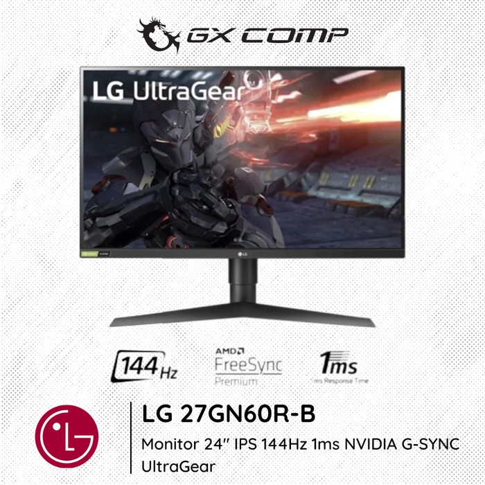 遊戲顯示器 LG 27GN60R-B IPS 144Hz 1ms NVIDIA G-SYNC UltraGear