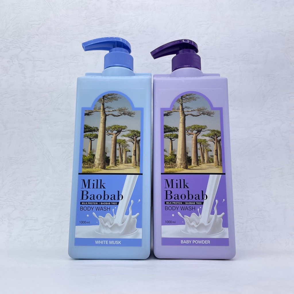 Milk Baobab Original__寶寶香氛潔淨__白麝香香氛___潔淨沐浴乳__1000ml