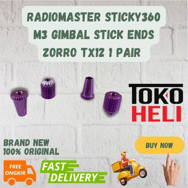 RadioMaster Sticky360 M3 雲台桿端 Zorro TX12 1 對紫色