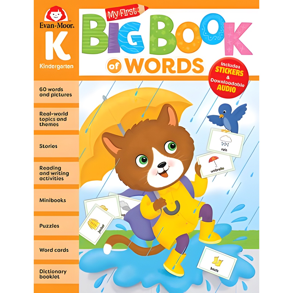 My First Big Book of Words, Grade K Workbook (附音檔下載連結)/Evan-Moor Corporation【三民網路書店】