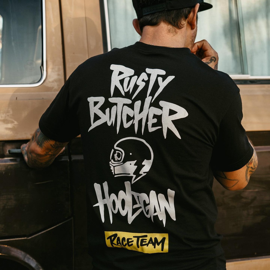 哈雷T恤RustyButcher摩托重機Hooligan流氓車隊系列休閒寬鬆短袖