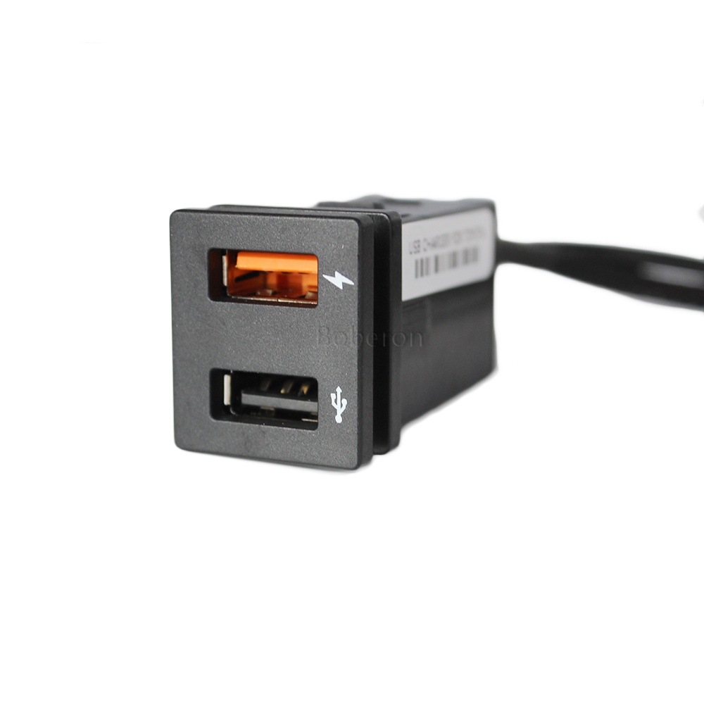 車載雙充電器插座 USB QC3.0 快速充電快速充電 USB 充電器適用於豐田 RAV4