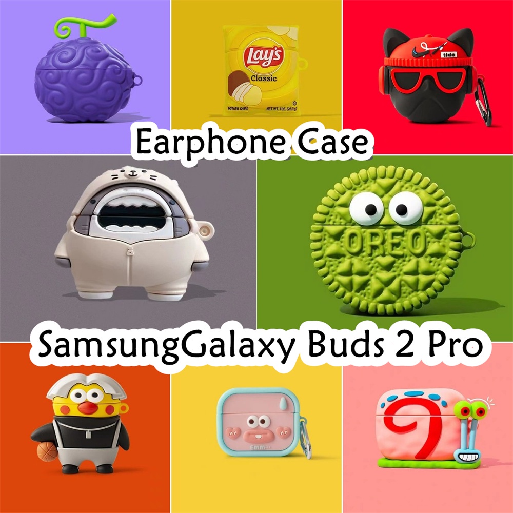 SAMSUNG 【imamura】適用於三星 Galaxy Buds 2 Pro 保護套酷潮卡通系列軟矽膠耳機套保護套