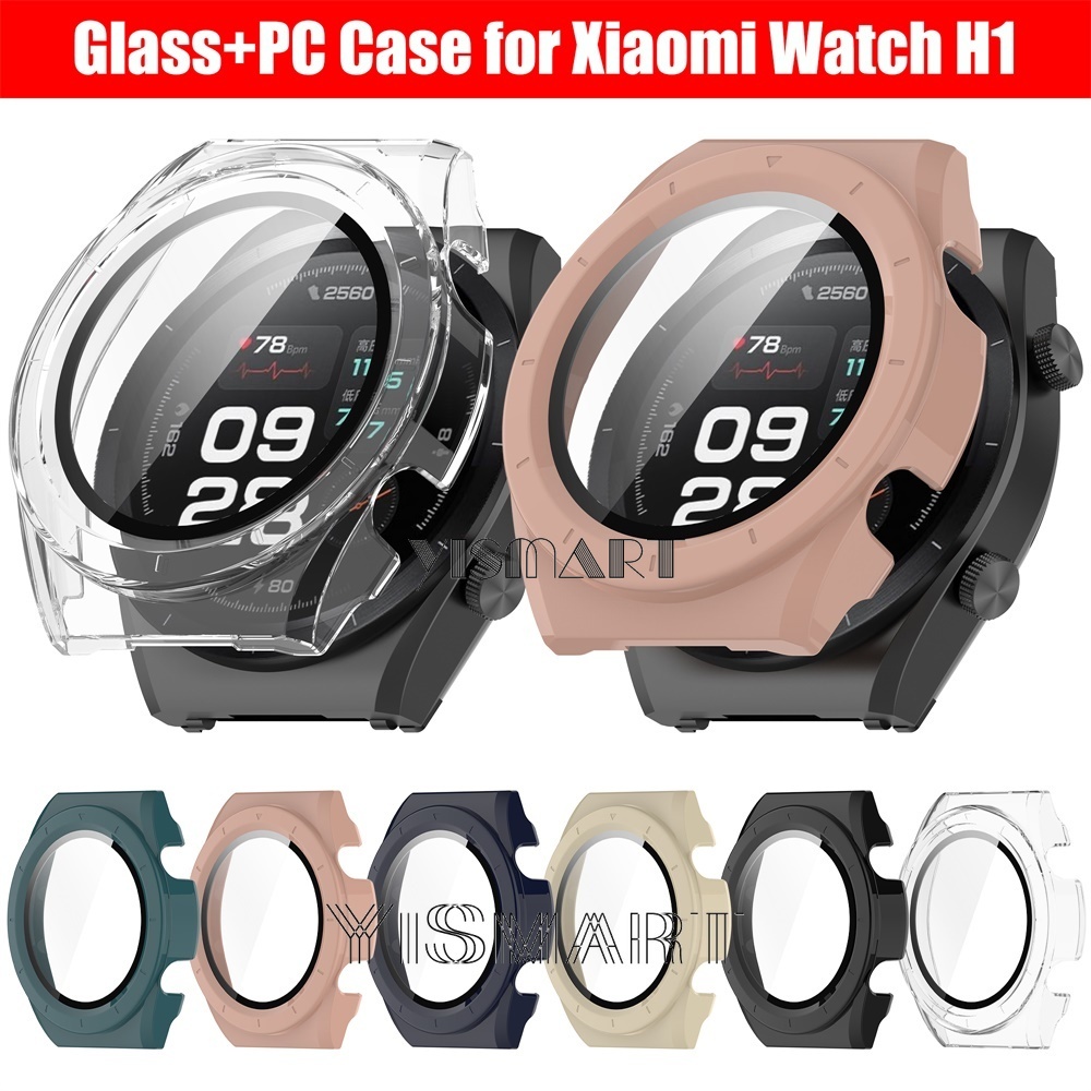 XIAOMI 適用於小米手錶 H1 外殼的鋼化玻璃 + PC 外殼