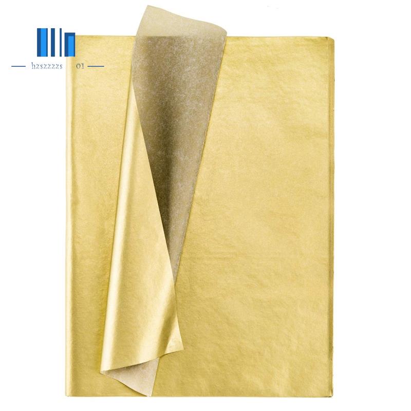 金色紙巾,100 張金屬禮品包裝紙,適合生日派對,週年情人節裝飾
