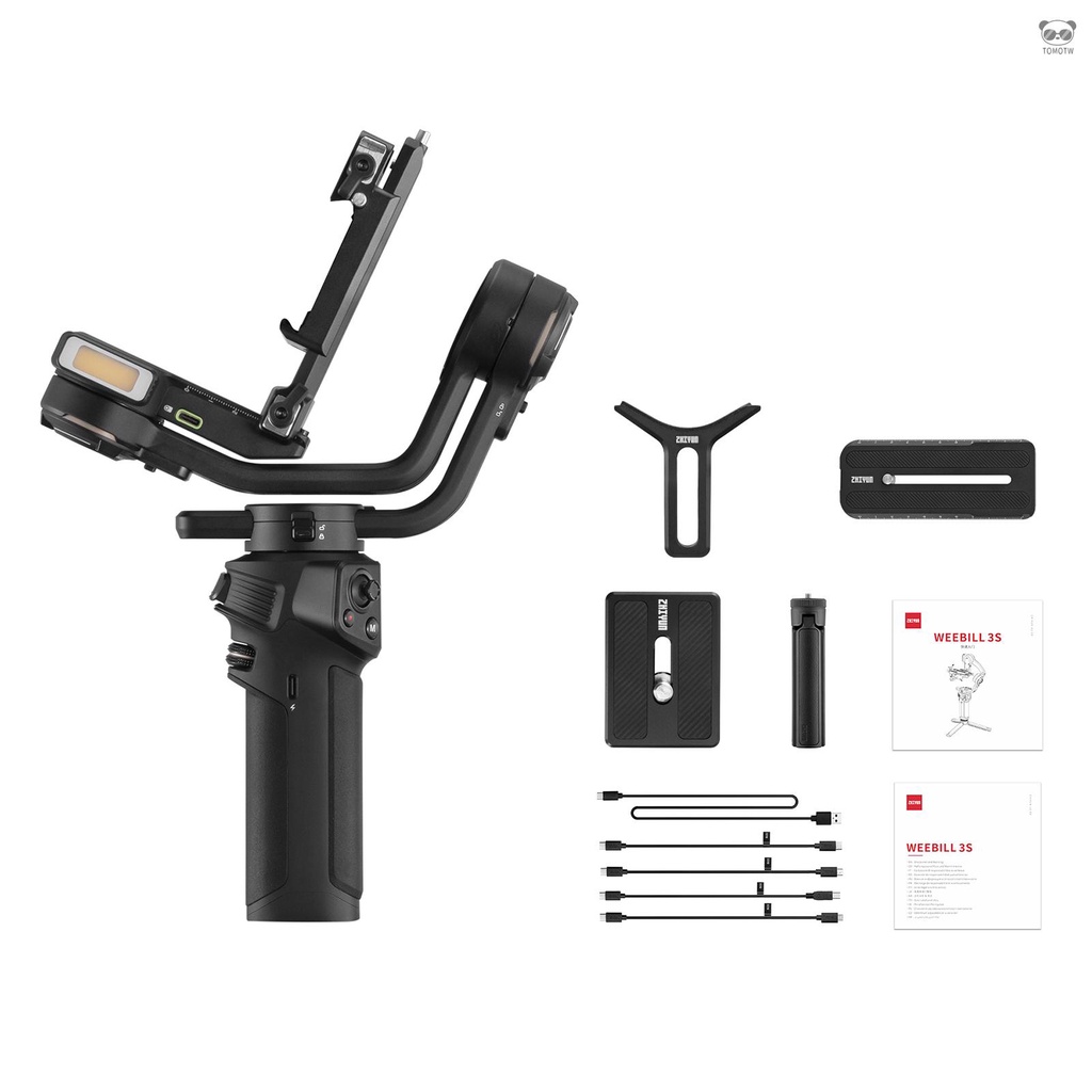 ZHIYUN WEEBILL 3S Standard 三軸手持相機穩定器 帶補光燈（內置鋰電池）支持PD快充 黑色 標配