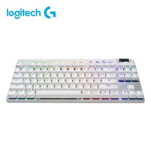 Logitech 羅技 Pro X LIGHTSPEED 無線機械式TKL遊戲鍵盤 茶軸中文-白原價6990(現省100