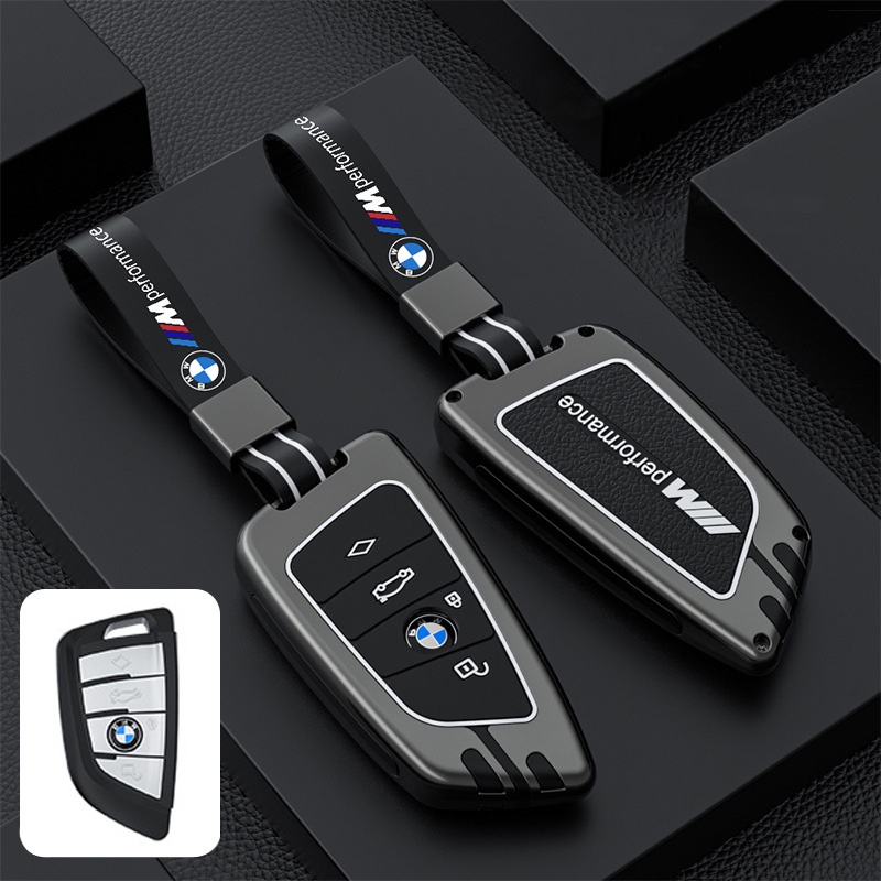 BMW 合金適用於寶馬 X1 X3 X4 X5 X6 528 328 M3 325 330Li 夜光汽車鑰匙包外殼鑰匙扣
