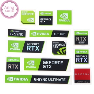 Annasun 5PCS 全新 NVIDIA GTX GEFORCE 筆記本電腦桌面標籤裝飾貼紙 HG