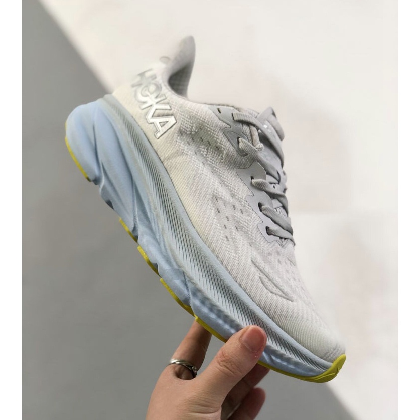 Hoka ONE ONE Clifton 9 男女專業緩震跑鞋男女通用超輕透氣厚底運動鞋尺碼 36-45