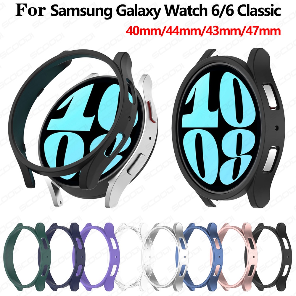 SAMSUNG 適用於三星 Galaxy Watch 6 40 毫米 44 毫米屏幕保護膜 PC 保險槓全能 Galax