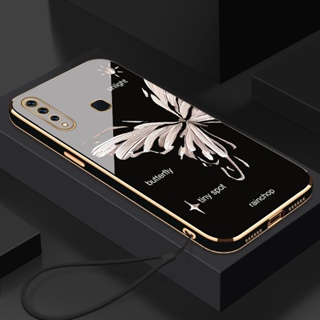 手機殼vivo Z1 Pro Z5X 2019 2020 X90 X90 Pro豪華電鍍外殼保護套軟矽膠手機殼防震蝴蝶紋