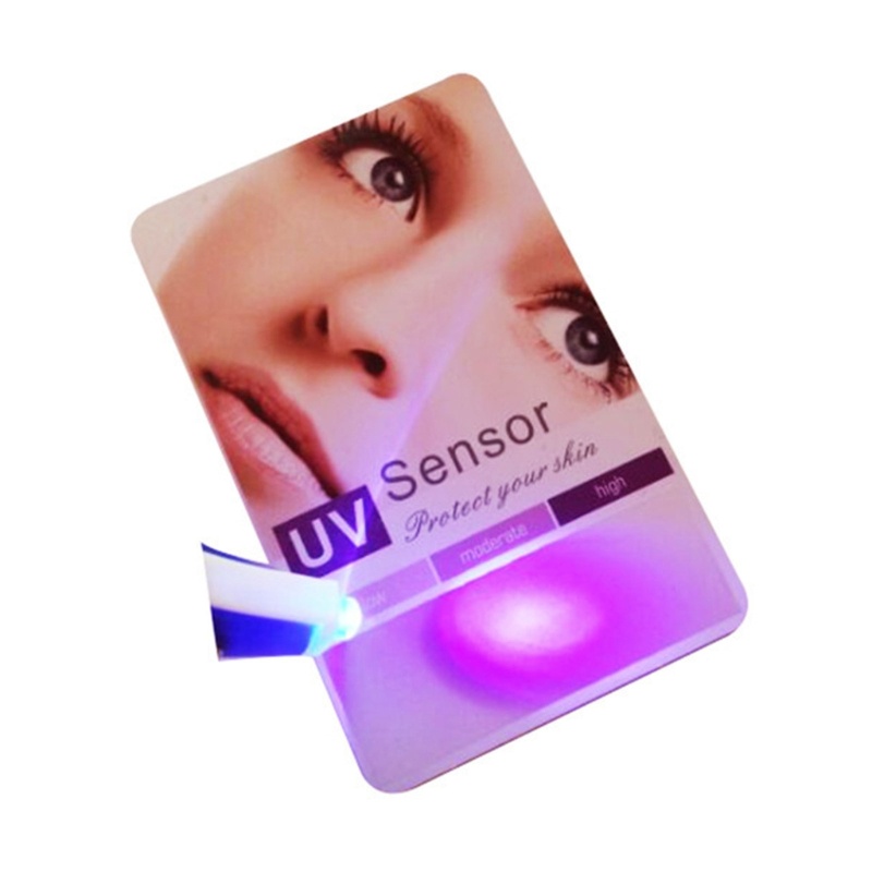 【現貨】專業紫外線測試卡通用紫外線強度測試工具便攜式 Uvb 傳感器紫外線卡用於太陽鏡測試