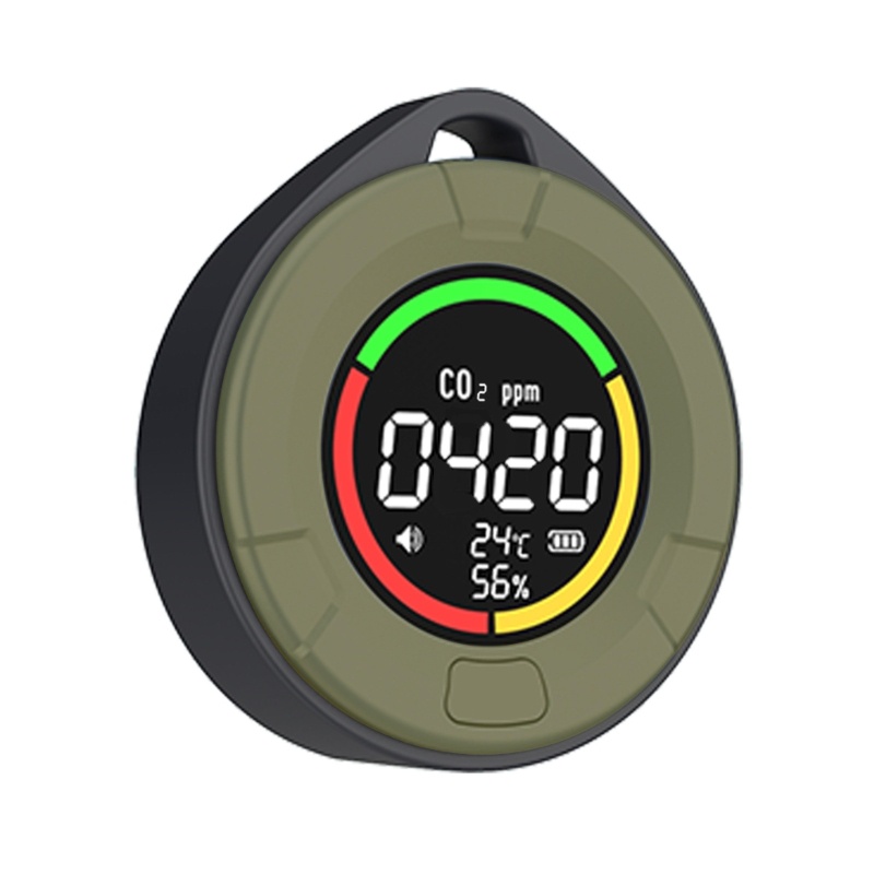 【現貨】便攜式二氧化碳儀錶帶溫濕度檢測儀二氧化碳報警器