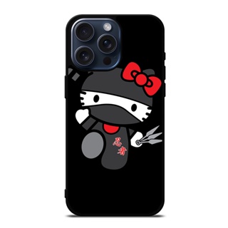 新品HELLO KITTY NINJA BLACK 時尚新款精緻手機殼保護套適用於 IPhone 15 Pro Max