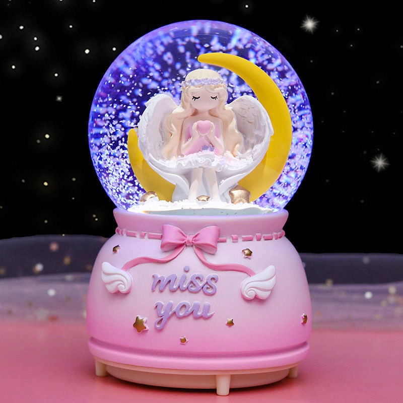 冰雪奇緣艾莎公主水晶毬擺件音樂盒手辦八音盒兒童愛莎生日禮物小女孩禮品