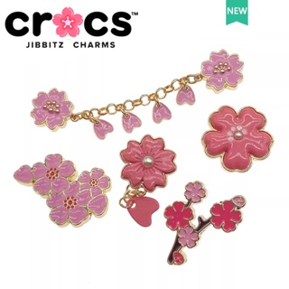 jibbitz crocs 高品質金屬鞋釦 粉色櫻花 粉色鏈條 可愛裝飾釦 charm crocs