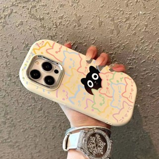 滿屏彩色小黑貓適用蘋果15promax手機殼iphone14pro13/12矽膠xs軟殼新款 XZZ1