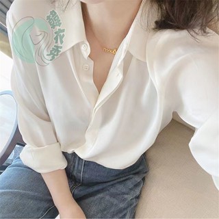 2025年秋冬新款白色襯衫女抗皺韓版長袖百搭通勤襯衣氣質輕熟上衣襯衫寬鬆襯衫大尺碼襯衫