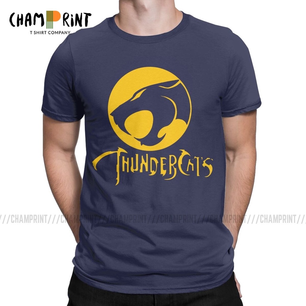 動畫霹靂貓Thundercats圖案印花男女同款XS-3XL成人短袖T恤女童男童青少年學生圓領短袖T恤