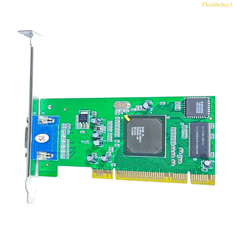 Dou ATI Rage XL 8MB PCI VGA 台式電腦顯卡適用於台式電腦電腦