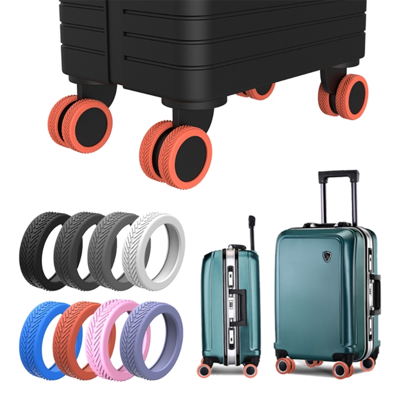 Selan 旅行行李轉輪罩行李輪罩降噪手提箱輪罩矽膠保護套