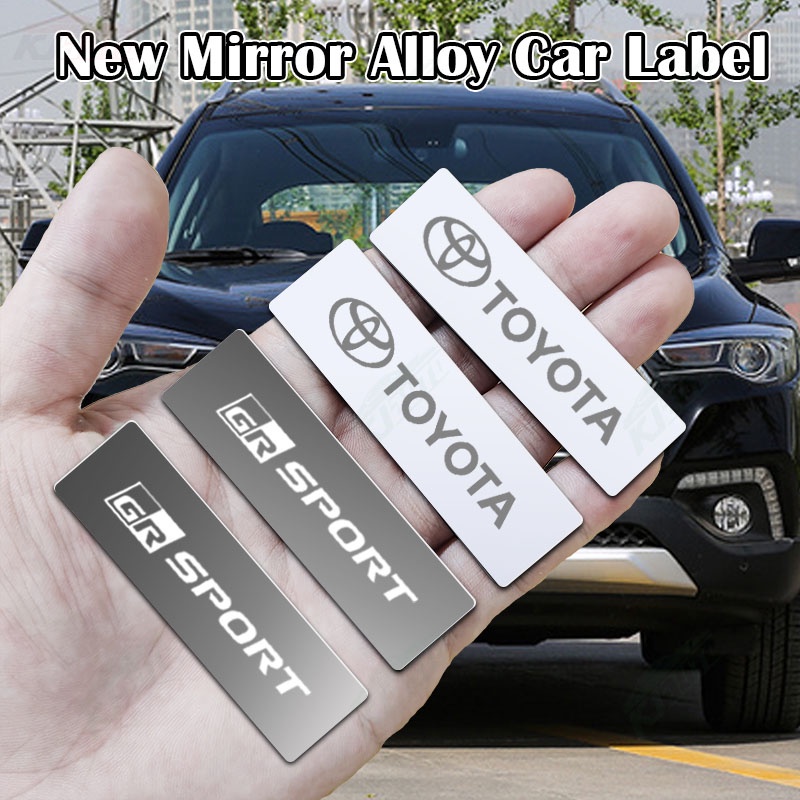 豐田 Gr Sport Mirror 金屬汽車標誌貼紙標籤 3D 徽章裝飾標籤汽車改裝配件適用於 Veloz Raize