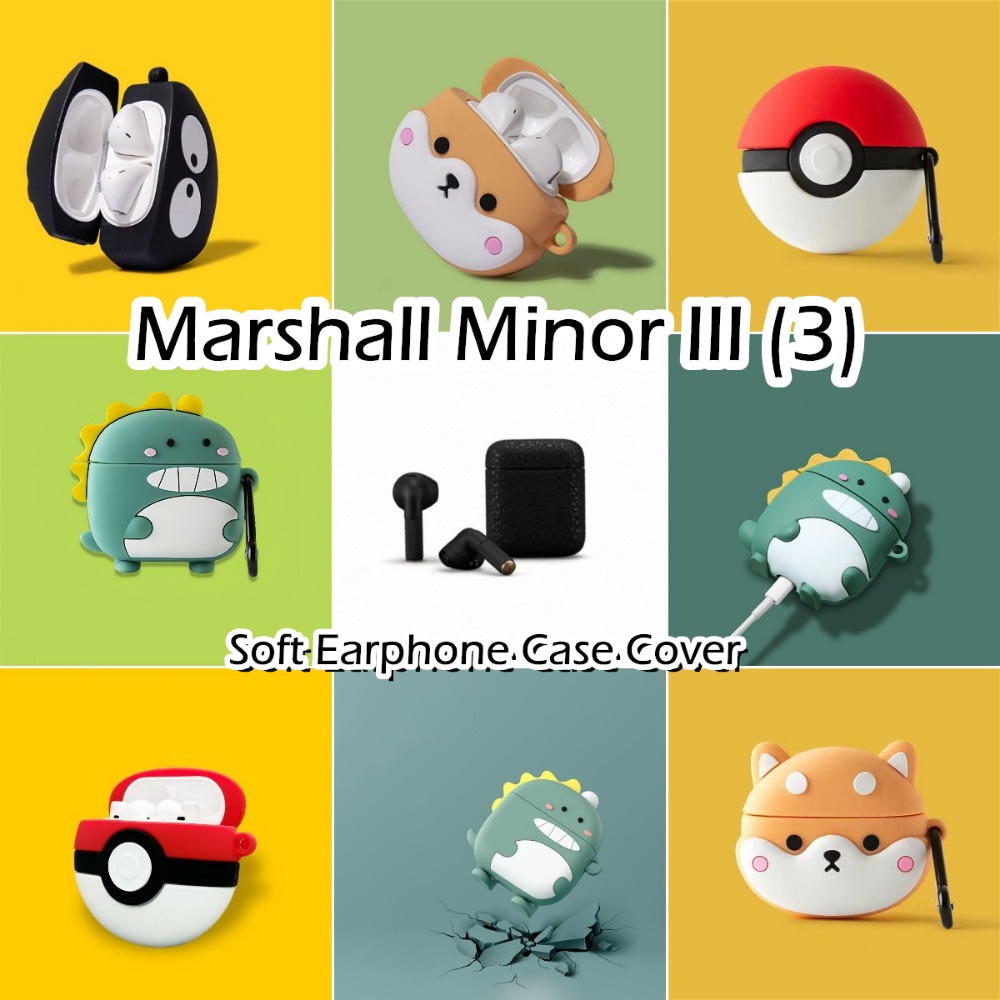 【imamura】適用於 Marshall Minor III (3) Case 趣味卡通軟矽膠耳機套外殼保護套