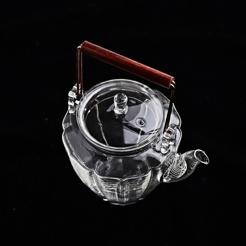 【喝茶必備】耐熱玻璃提樑壺家用電陶爐煮茶壺透明茶壺泡茶壺玻璃煮茶壺花茶壺