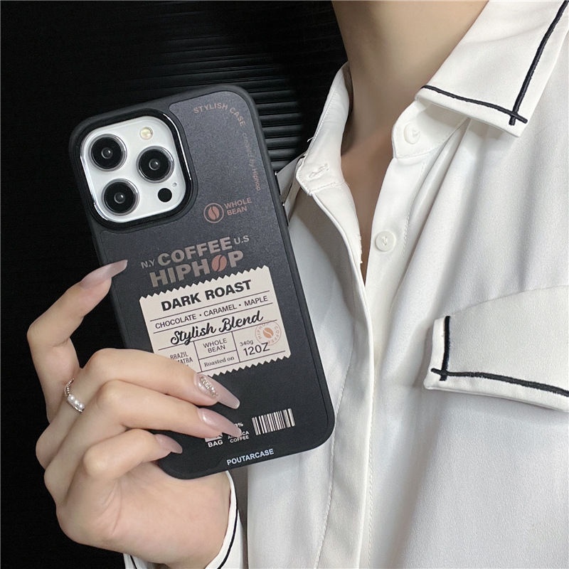 咖啡標簽文字 磁吸款 手機殼 適用 iPhone 15 14 pro max 13 12 11 全包式 防摔 保護殼