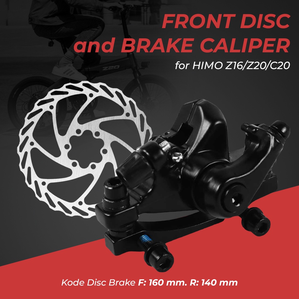 Himo Disc 前碟剎卡鉗 F160 R140 適用於 HIMO Z16/Z20/C20 黑色