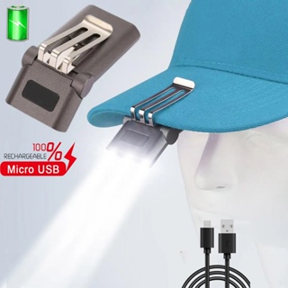 Led Sesnor 帽子夾燈可充電明亮頭燈便攜式燈迷你防水可調節釣魚帽簷燈